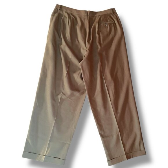 Vintage LL Bean Womens Wool Pant Sz 20 Pleated High Rise Trouser Dark Academia - Picture 5 of 8